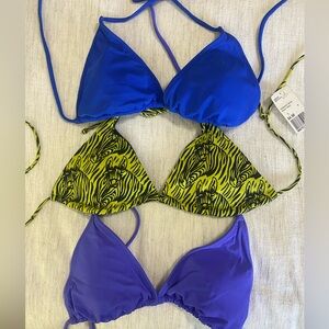 Three Bikini Tops (Victoria’s Secret and Forever 21), Size Large